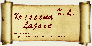 Kristina Lajšić vizit kartica